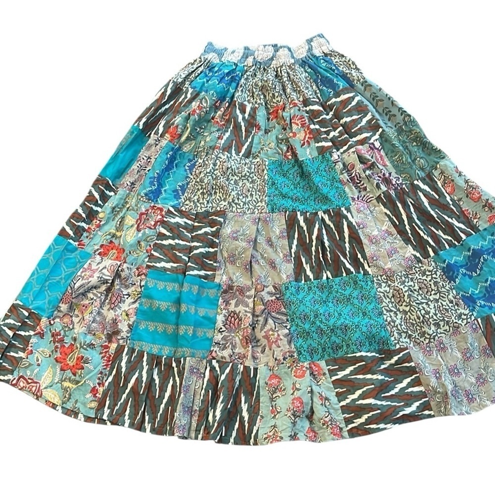 NWT MANU Fashions Multi Colored Maxi Skirt Size Medium - Picture 4 of 5
